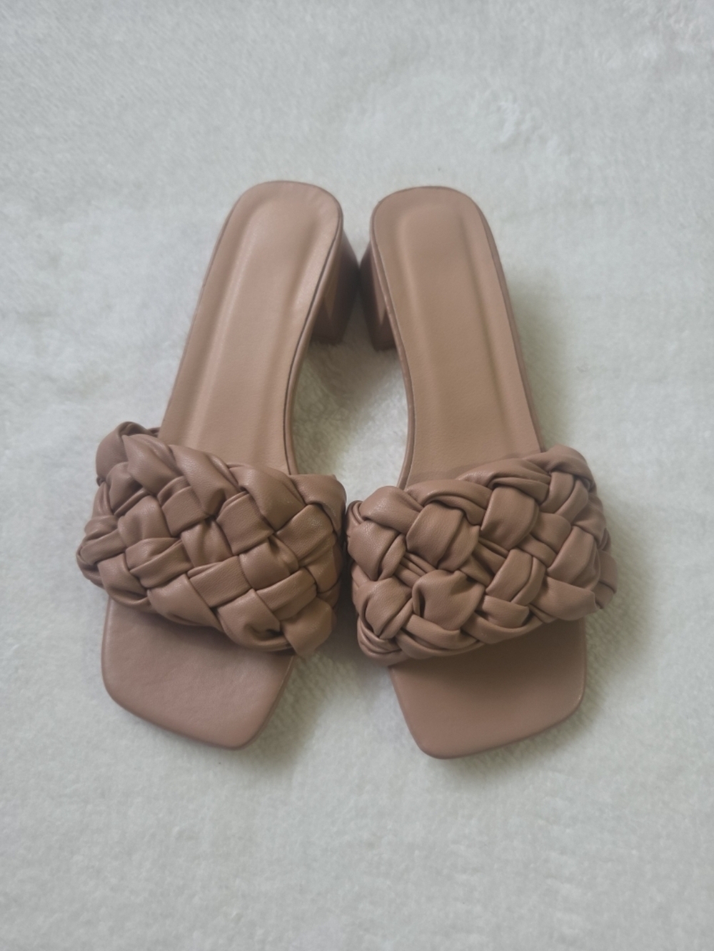 Women's Braided Low Chunky Heel Sandals